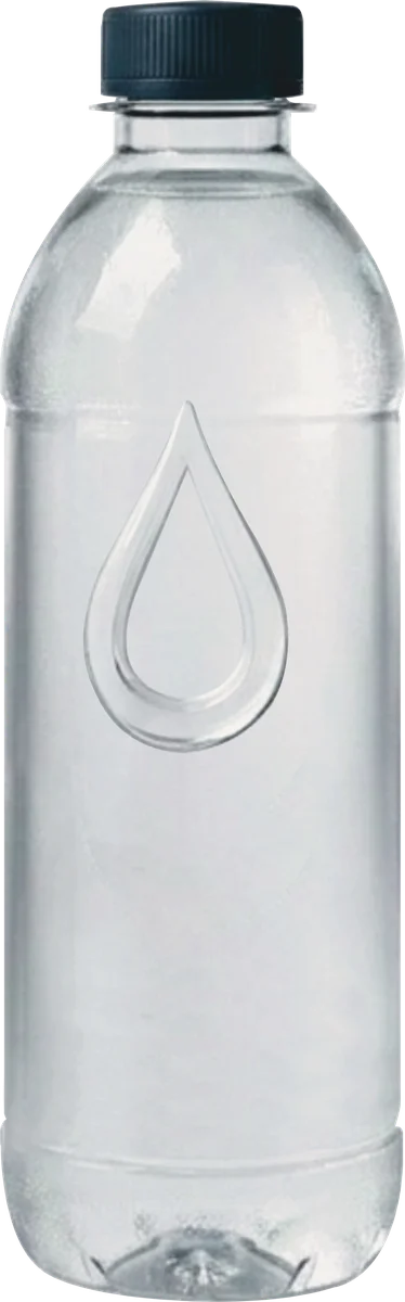 RUMÁ bottle with embossed droplet detail